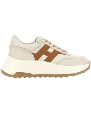 Hogan Hi-Fi Lace-Up Trainers - Natural