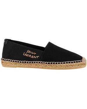 Saint Laurent Canvas Thick-Soled Loafers - Black