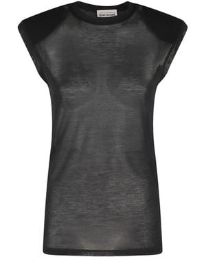 Semicouture Crew-Neck Top - Black