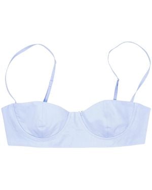 Lela Rose Underwire-Cup Top - Blue