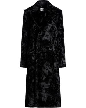MM6 by Maison Margiela Double-Breasted Coat - Black