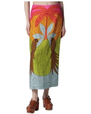 FARM Rio Usiacuri Printed Maxi Skirt - Green
