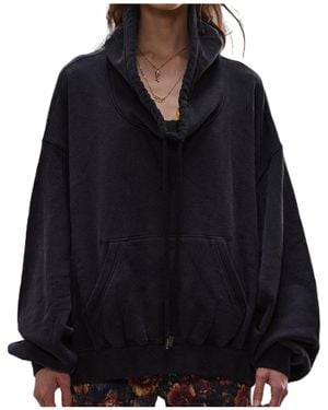 R13 Long-Sleeved Funnel Neck Sweatshirt - Black