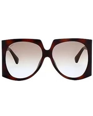 Max Mara Sunglasses With Rectangular Plastic Frames - Brown