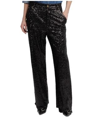 DARKPARK Sequin Wide-Leg Jeans - Black