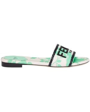 Fendi Canvas Slides - Green
