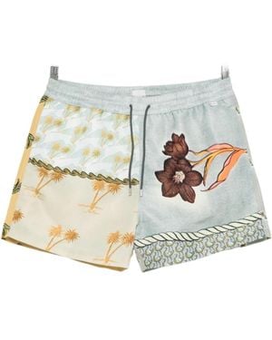 Paul Smith Floral-Print Clear Sea Swim Shorts - Metallic
