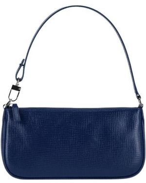 BY FAR Logo Shoulder Bag - Blue