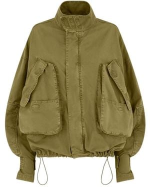 The Attico The Logo Patch Bomber Jacket - Green