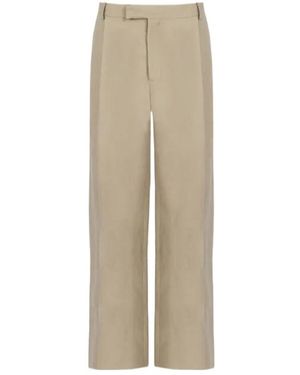 Ferragamo Ferragamo Tailored Straight-Leg Trousers - Natural