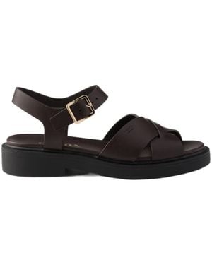 Prada Leather Sandals - Black