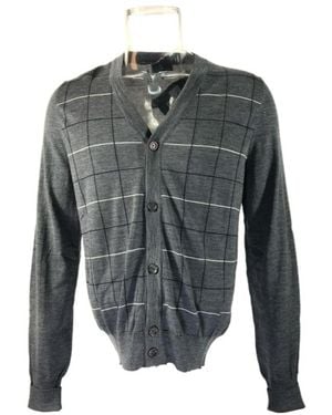 dunhill V-Neck Long-Sleeved Sweater - Gray