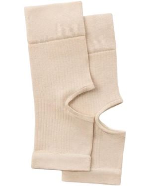 Lemaire Cut-Out Rib Gaiters - Natural