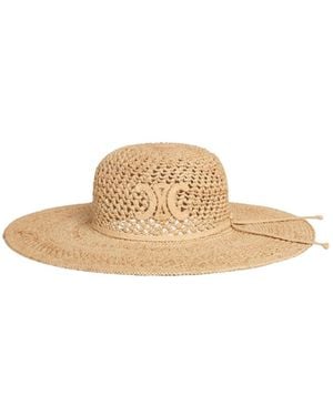 Celine Triomphe Wide-Brimmed Hat - White