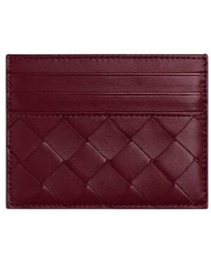 Bottega Veneta Intrecciato Open Top Card Case - Red