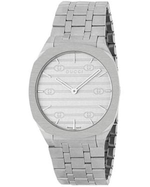Gucci 25H Watch, 34Mm - Grey