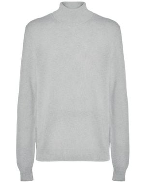 Malo Turtleneck Straight Hem Jumper - Grey