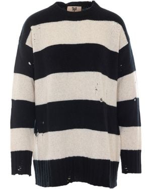 Aniye By Striped Sweater - Black