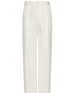 DSquared² Pleated Wide-Leg Trousers - White