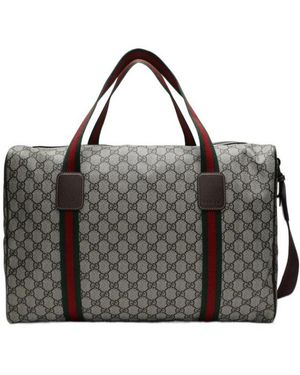 Gucci Webbing-Style Travel Bag - Black