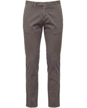 Pt Pantaloni Casual Trousers With Belt Loops - Grey