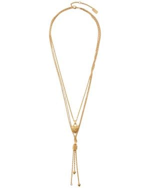 Chloé Multi-Layer Heart Necklace - White