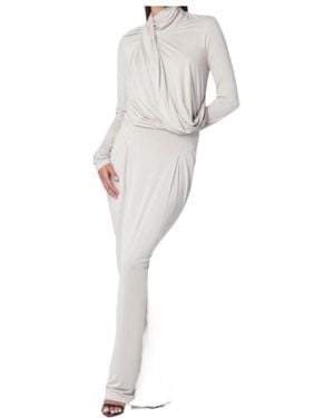 Entire studios Ivory Draped Long Skirt - White