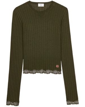 Saint Laurent Cassandre Laced Top - Green