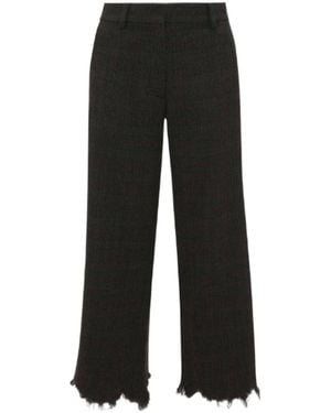JW Anderson Distressed-Effect Straight-Leg Trousers - Black