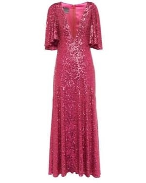 Monique Lhuillier Sequined Gown - Pink