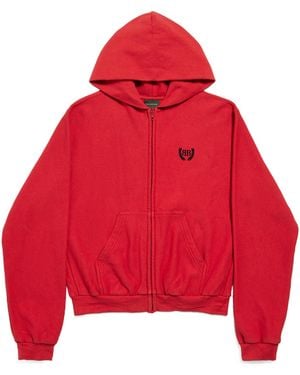 Balenciaga Cotton Embroidered Zip-Up Hoodie