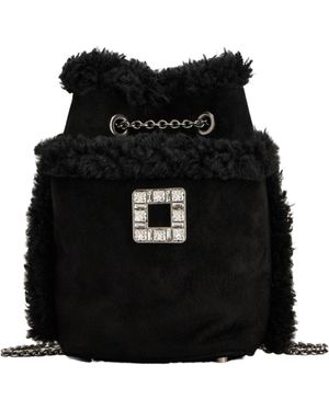 Roger Vivier Tres Vivier Backpack - Black