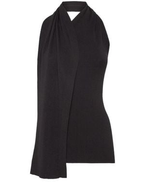 Fendi Cotton And Silk Top - Black