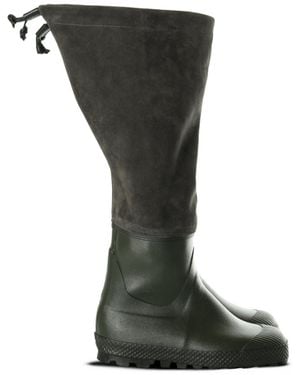 Rier Panelled Velour Rain Boots - Black