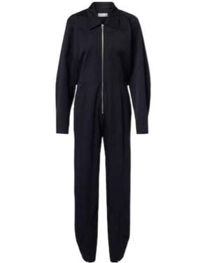 Victoria Beckham Wool-Blend Jumpsuit - Blue