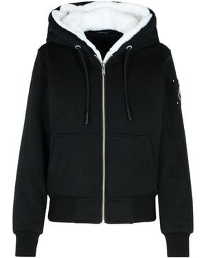 Moose Knuckles Classic Bunny Zip-Up Hoodie - Black