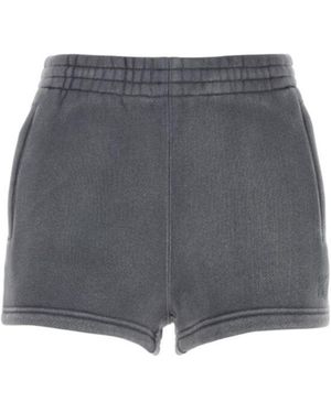 T By Alexander Wang Alexander Wang Logo Embossed Track Shorts - Gray