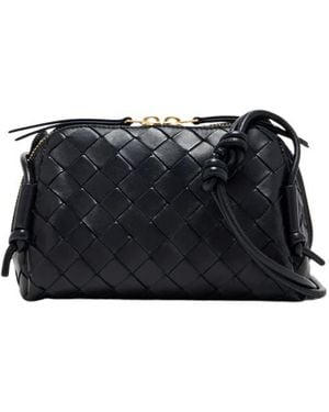 Bottega Veneta Zipper Shoulder Bag - Black