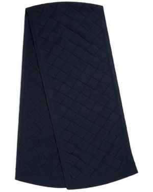Bottega Veneta Intreccio Wool Scarf - Blue