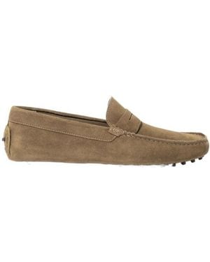 SCAROSSO Round-Head Casual Shoes - Natural