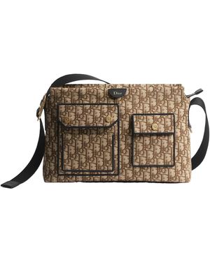 Dior Medium Pocket Jett Zipped Messenger Bag - Brown