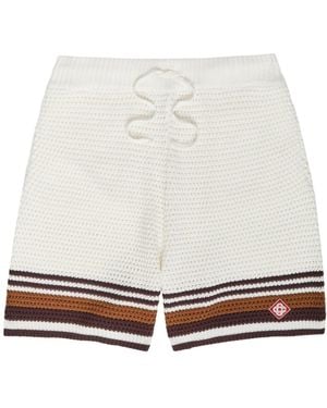 CASABLANCA Casa Crochet Shorts - White