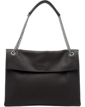 Orciani Venus Soft Midi Shoulder Bag - Black