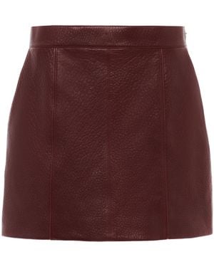 Chloé Chloé Leather Mini Skirt - Purple