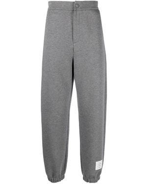 Thom Browne Logo-Patch Track Trousers - Grey