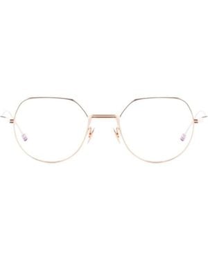 Thom Browne Geometric Frame Plano Lens - White