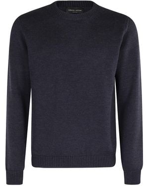 Roberto Collina Crew Neck Long Sleeve Jumper - Blue