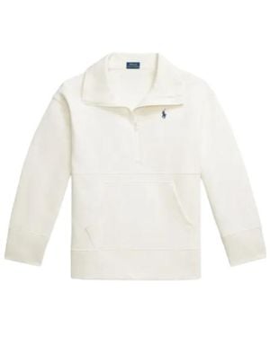 Polo Ralph Lauren Polo Pony Half-Zip Sweatshirt - White