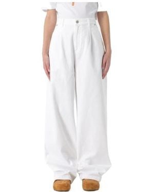 Moschino Logo Tag Tapered Legs - White