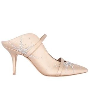 Malone Souliers Maureen Rhinestone-Embellished Mules - Pink